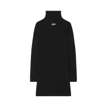 Платье Off-White Off Stamp Slick Mini Dress, черный/белый