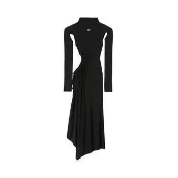 Платье Off-White See Thru Dress Black, черный