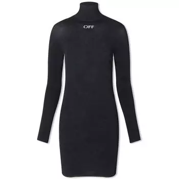 Платье Off-white Slick Mini Black Silver, черный
