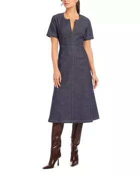 Платье Olivia с контрастной строчкой Fifteen Twenty, синий