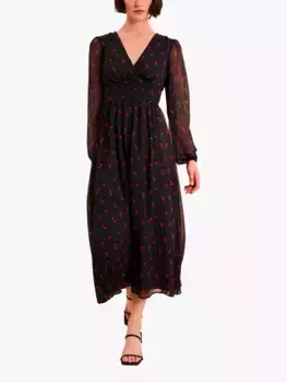 Платье OMNES Gabriella Cherry Print, черный