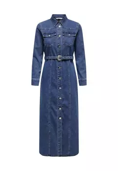 Платье ONLY джинсовое макси, светло-голубой