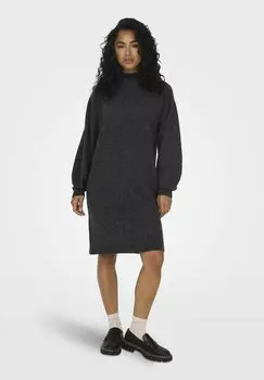Платье ONLY HIGH NECK, цвет dark grey melange