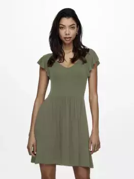 Платье ONLY из джерси "ONLBELIA S/L DRESS JRS", цвет Kalamata