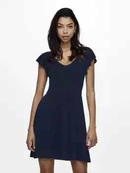 Платье ONLY из джерси "ONLBELIA S/L DRESS JRS", цвет Naval Academy