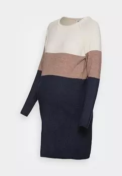 Платье ONLY MATERNITY OLMLILLO DRESS, белая шапка серо/белый