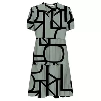 Платье Only Nova Life Vis Thea Short Sleeve Short, зеленый