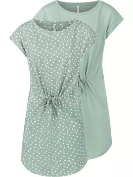 Платье ONLY ONLMAY S/S DRESS 2er Pack, зеленый