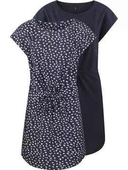 Платье ONLY ONLMAY S/S DRESS 2er Pack, синий