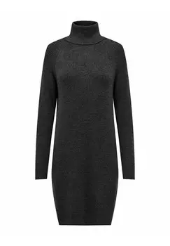 Платье ONLY РОЛЛКРАГЕН, цвет dark grey melange