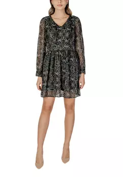 Платье ONLY с прозрачными рукавами, черный