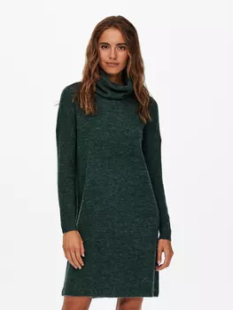 Платье ONLY Strick mit langen rmeln ONLJANA Dress Pullover, зеленый