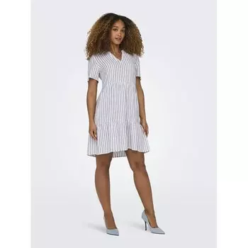 Платье Only Tiri Caro Short Sleeve Short, белый