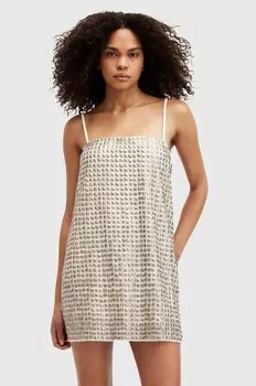 Платье OPELINE EMB DRESS AllSaints, золотой