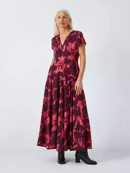 Платье от vivi bloom godet John Lewis, розовый/разноцветный