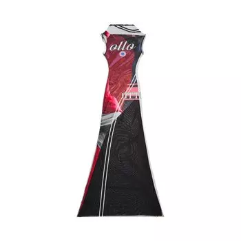 Платье Ottolinger Mesh Maxi Dress, красный