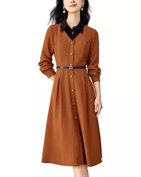 Платье OUNIXUE, цвет caramel