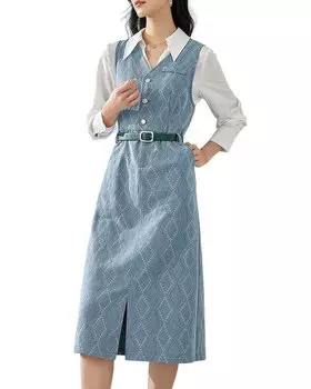 Платье OUNIXUE, синий