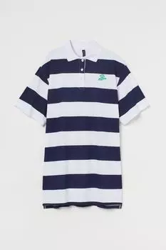 Платье оверсайз H&M, темно-синий/белые полосы