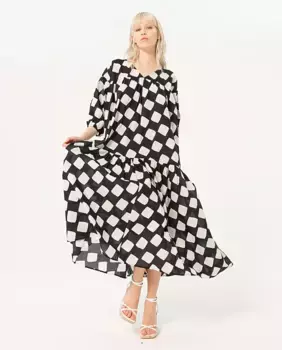 Платье оверсайз со сборками Surkana, черный