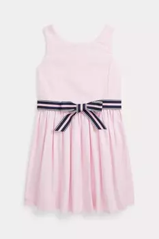 Платье-Оксфорд из хлопка фиолетового цвета для девочек Polo Ralph Lauren, фиолетовый