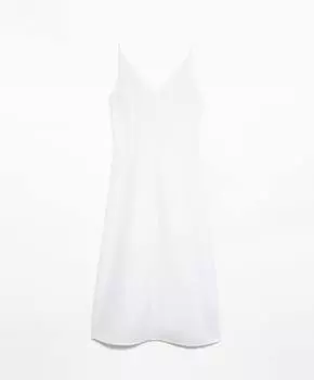 Платье Oysho Strappy, белый