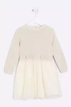 Платье пачка для девочек из 100% хлопка River Island, бежевый