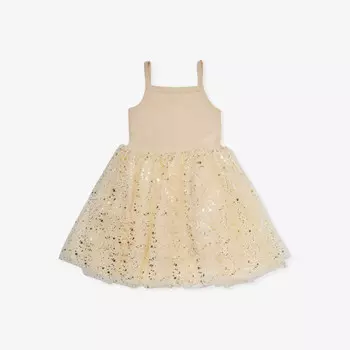 Платье-Пачка из хлопковой смеси с блестками, 1-6 лет Bob & Blossom, золотой