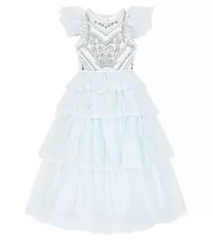 Платье-пачка из коллаборации с Disney Glass Slipper из тюля Tutu Du Monde, синий