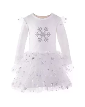 Платье-пачка с принтом «Снежинка» от Rachel Riley, цвет multi