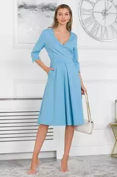 Платье Paige с запахом и рукавами 3/4 Jolie Moi, синий