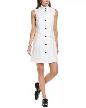 Платье-пальто из смеси льна и шерсти Slade rag & bone, белый