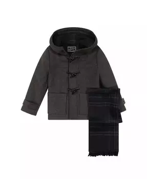 Платье-пальто с шарфом и шарфом для больших мальчиков S Rothschild & Co, синий