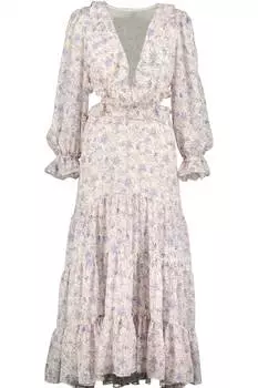 Платье Paloma с вырезом в ботаническом стиле bishop + young, цвет botanical