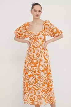 Платье Paradise из хлопка Billabong, оранжевый