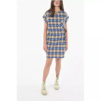 Платье Patch Breast Pocket Tartan Checked Tunic with Drawstring at Woolrich, мультиколор