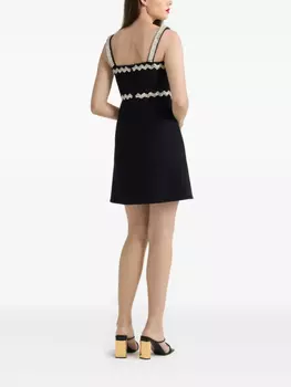 Платье Patou, украшенное кристаллами, черный