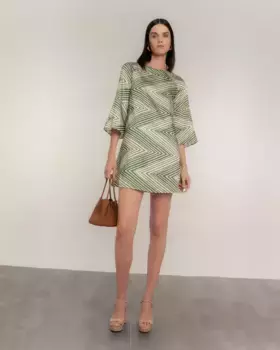 Платье Paz с зигзагообразным вырезом на спине Dolores Promesas, зеленый