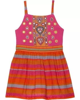 Платье PEEK Embroidered Stripe Dress, мульти