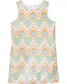 Платье PEEK Flame Print Sequin Dress, разноцветный