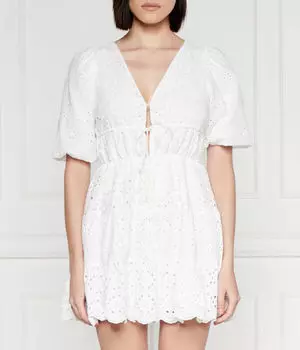 Платье Pepe Jeans London кружевное, белый