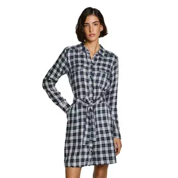 Платье Pepe Jeans Polys long sleeve short, синий