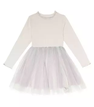 Платье Perla из тюля и хлопка Donsje, серый