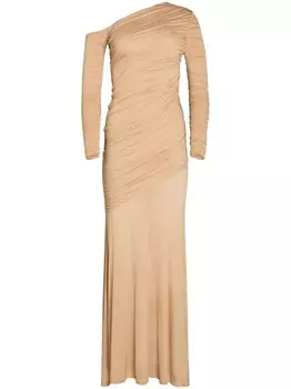 Платье Persephone со сборками Seroya, нейтральный цвет