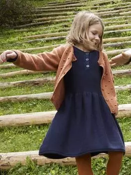 Платье PETIT BATEAU, темно-синий