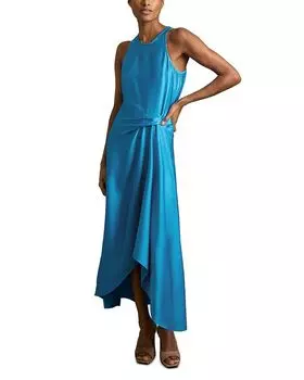 Платье Petite Micah Drape REISS, синий