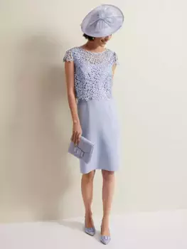 Платье Phase Eight Daisy Textured Bodice, цвет pale/blue