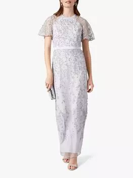 Платье Phase Eight Elsbeth с треугольными листьями, минеральный