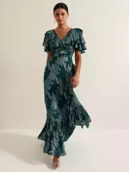Платье Phase Eight Marzia Metallic Maxi, цвет teal