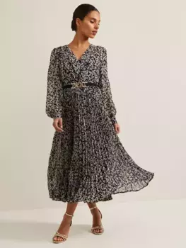 Платье Phase Eight Petite Ayana Spot Pleat Midaxi, разноцветный